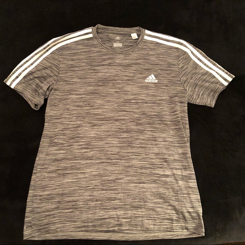 ADIDAS Medium Grey Heather Workout Shirt